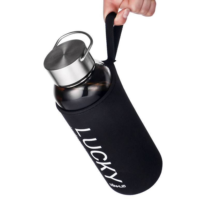 

700ml Glass Water Bottle Camping Travel Portable Water Cup Sport Water Mug With Tea Infuser