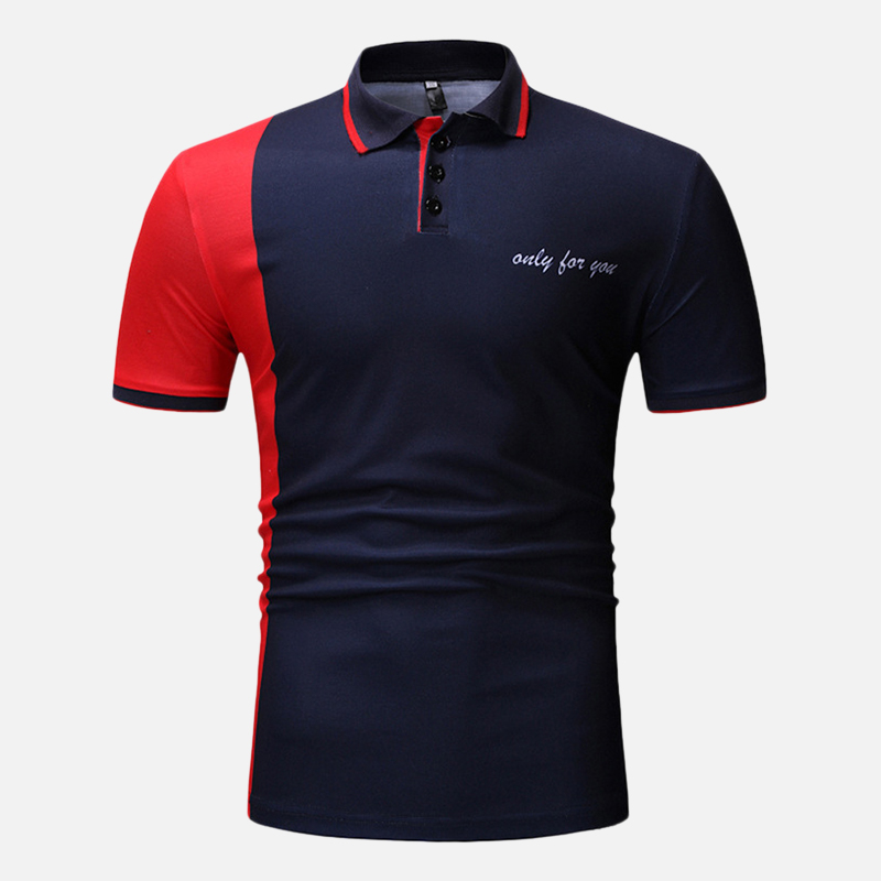 

Men Muscle Fit Color Block Short Sleeve Regular Golf Shirt