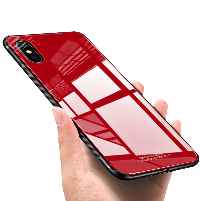 

Bakeey ™ Закаленное стеклянное зеркало заднего вида ТПУ Чехол Ударопрочный Чехол для iPhone X 7/8 7Plus / 8Plus