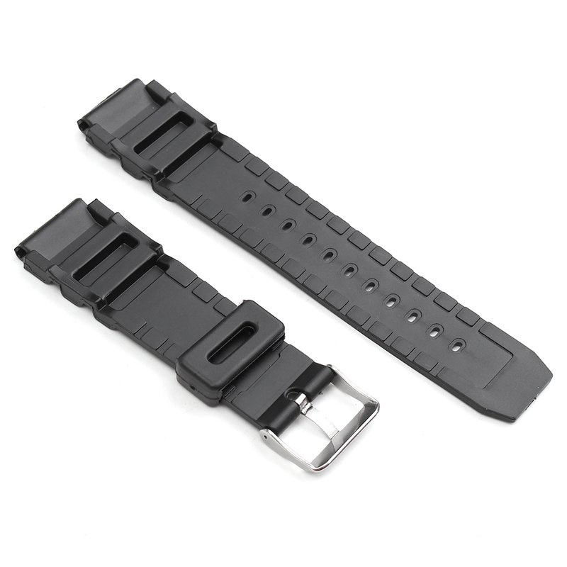 

22mm Black Rubber Replacement Band Strap With Batch