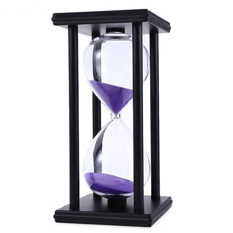 

60 Minutes Sand Hourglass Timer Sandglass Countdown Timing Clock Timer Office Decoration Black Frame