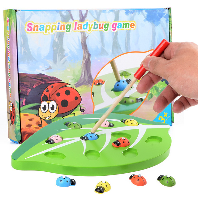 

New Children's Early Education Wooden Magnetic Trapping Game Baby Puzzle Desktop Parent-child Interactive Toy Liuyi Gift