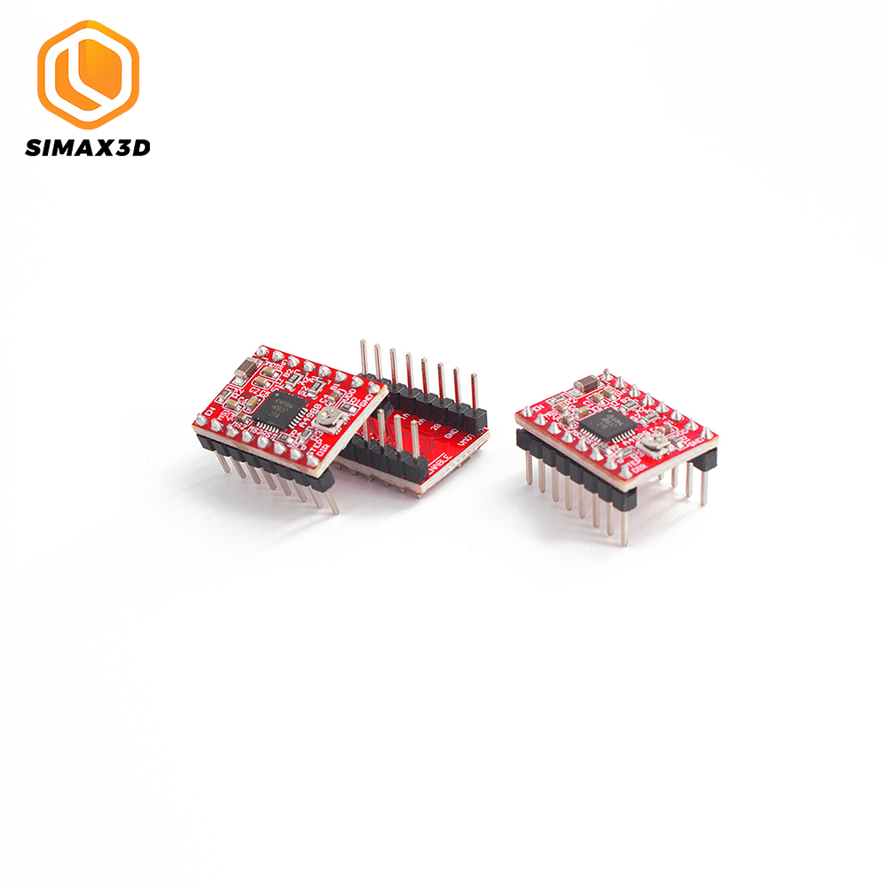 SIMAX3D® 6Pcs A4988 Stepper Motor Driver Board Red with Heatsink for 3D Printer 7