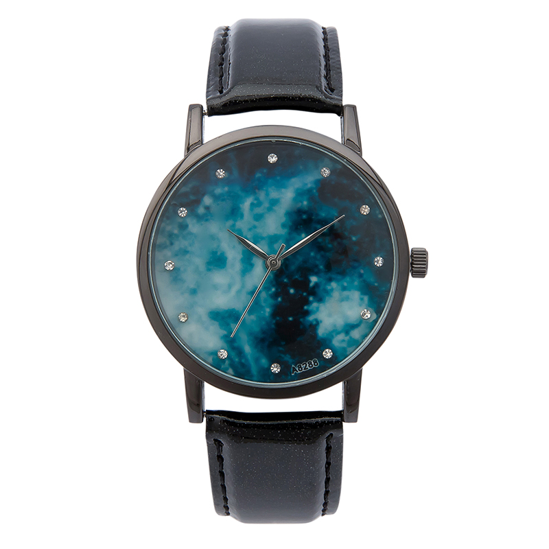 

MILIER 8288 Starry Night Sky Fashion Leather Strap Simple Women Wrist Watch