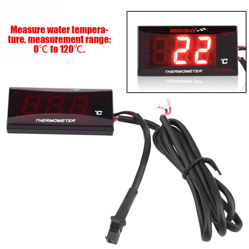 Motorcycle Thermometer Water Temp Gauge Meter Digital Display Sensor Universal