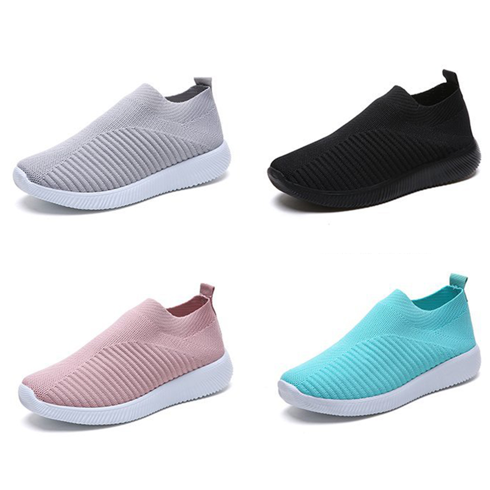 

Women Casual Shoes Plus Size Breathable Mesh Slip-on Vulcanize Shoes Ladies Sneakers