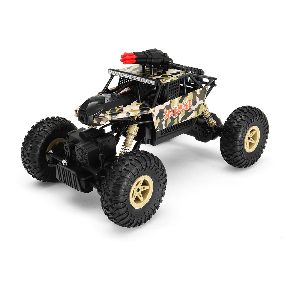 

Wltoys 18428-A 1/18 2.4G 4WD Missile Rc Car With 0.3MP WIFI FPV Off-road Rock Crawler RTR Toy