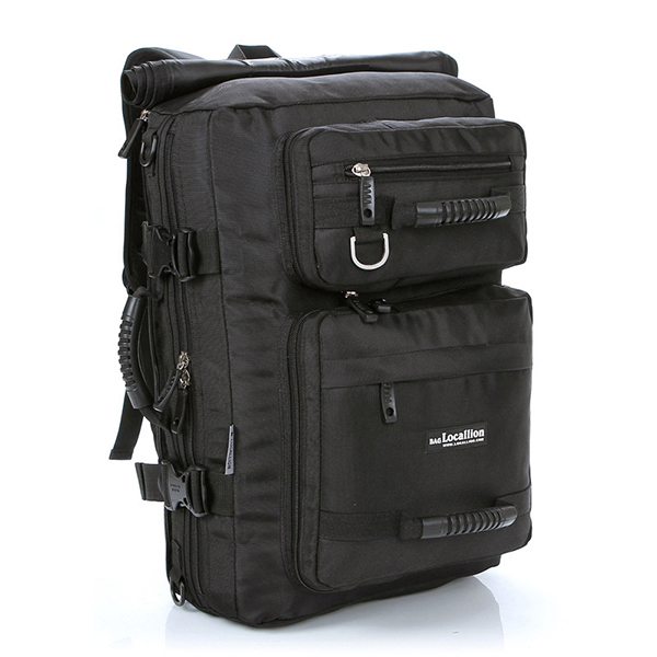 

Мужчины Nylon Черный 40L Большая вместимость Путешествия Сумка Многофункциональный рюкзак Сумка плеча Сумка