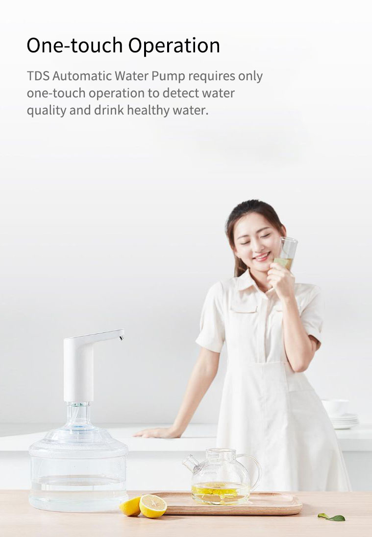 Original Xiaolang Automatic Rechargeable USB Mini Touch Switch Water Pump Wireless Electric Dispenser with TDS Device from xiaomi youpin (White) 14