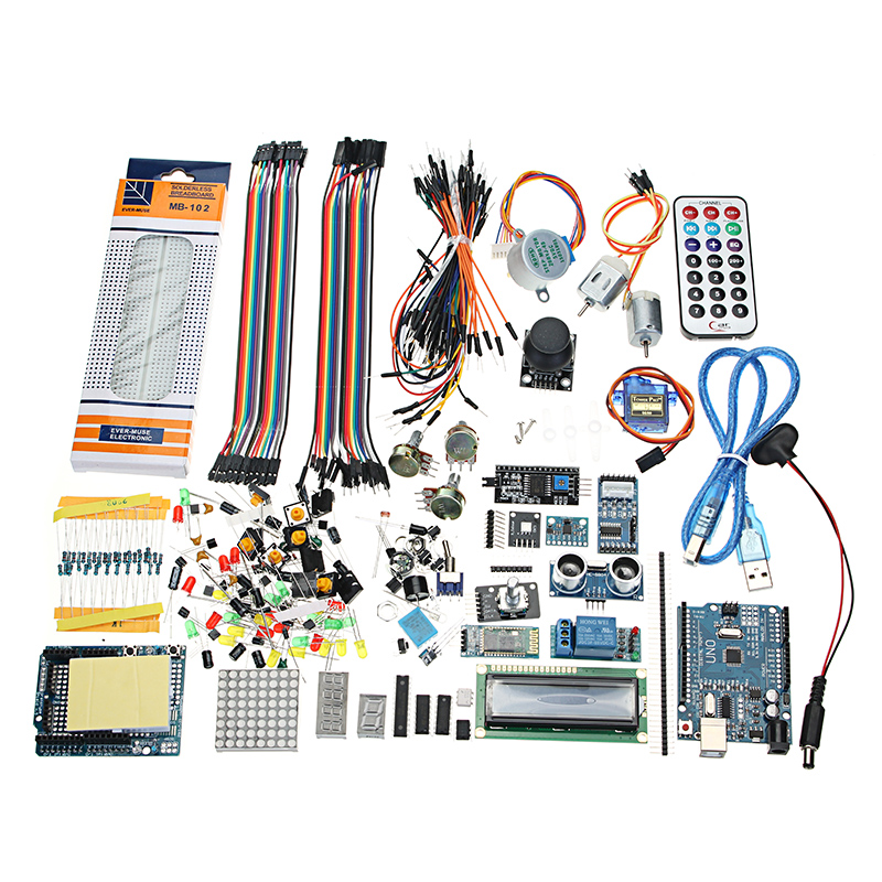 

UNO R3 Starter Kits 1602 LCD MPU6050 Relay Module HC-05 bluetooth Board For Arduino