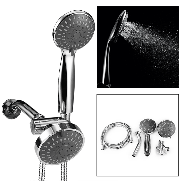 

Five Functions Concealed Installation Top Rainfall Spary Shower Head Set with Three Way Diverter