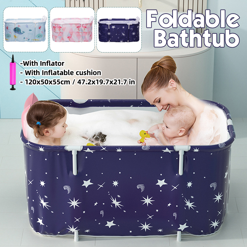 3 Styles Foldable Bathtub Portable Shower Water Spa Bath Tub Bucket Bathroom 1