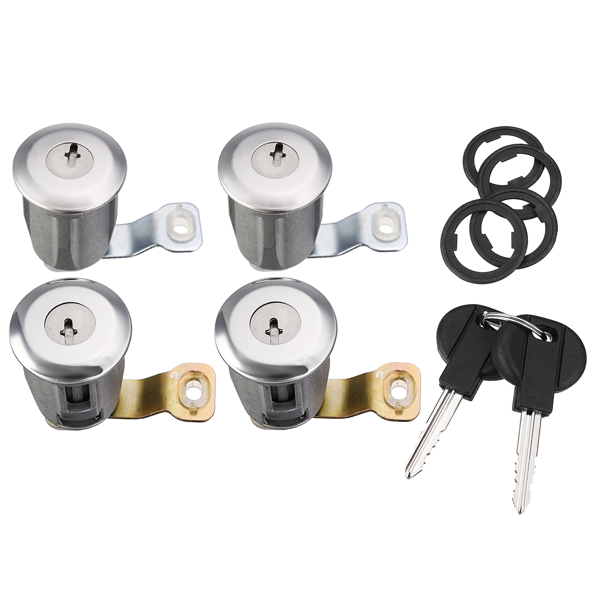 

4 Barrel Door Lock Cylinders with Two Keys for Peugeot Partner Citr0en Xsara
