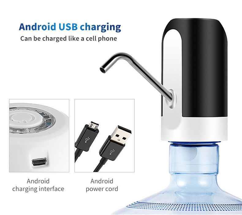 KCASA Electric Charging Water Dispenser USB Charging Water Bottle Pump Dispenser Drinking Water Bottles Suction Unit Faucet Tools Water Pumping Device 38