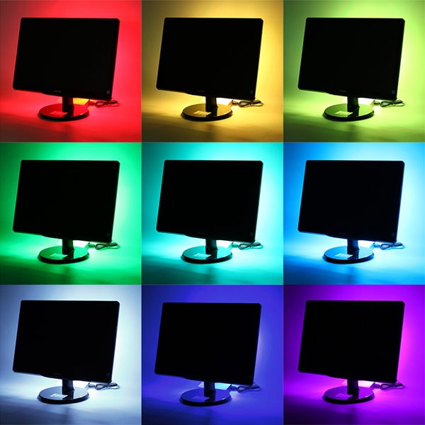 0,5 / 1/2/3/4 / 5M SMD5050 RGB Водонепроницаемы LED Прозрачный свет для телевизора с подсветкой Набор + USB Дистанционное Управление DC5V