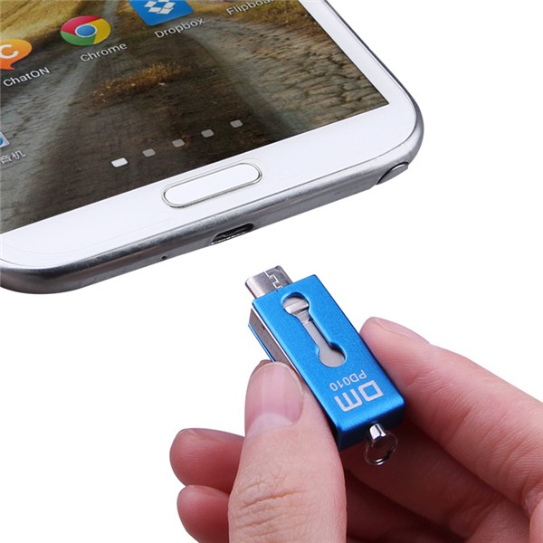 

DM PD010 Micro USB USB OTG Flash Привод 16G Ручка Привод портативный металл Водонепроницаемы USB Палка