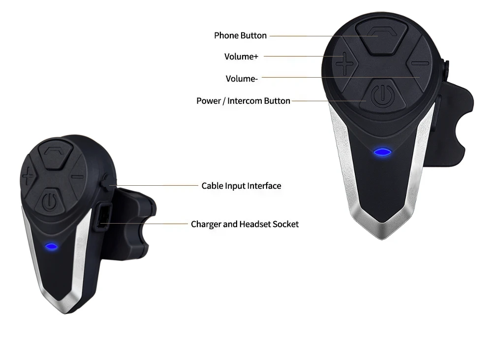 BT-S3 1200M Motorcycle Bluetooth Helmet Headsets Intercom for Riders Wireless Intercomunicador Interphone MP3 FM