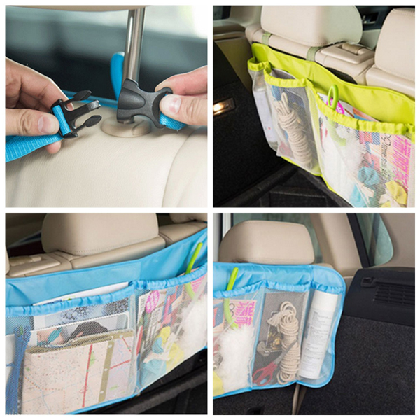 

Adjust Car Seat Back Tidy Organiser Multi Pocket Travel Storage Bag Holder Hanging