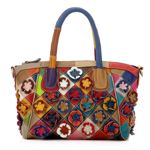 

Женское Пэчворк Цветочная твердая сухая сумочка
