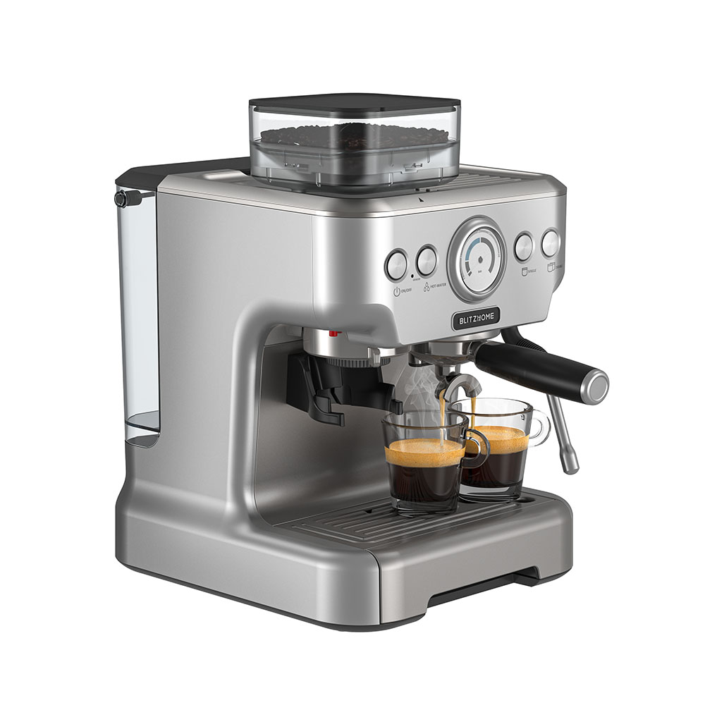 BlitzHome® BH-CMM5 1620W 20Bar Professional Espresso Machine Coffee Maker PID Smart Temperature Control Conical Burr Grinder 3