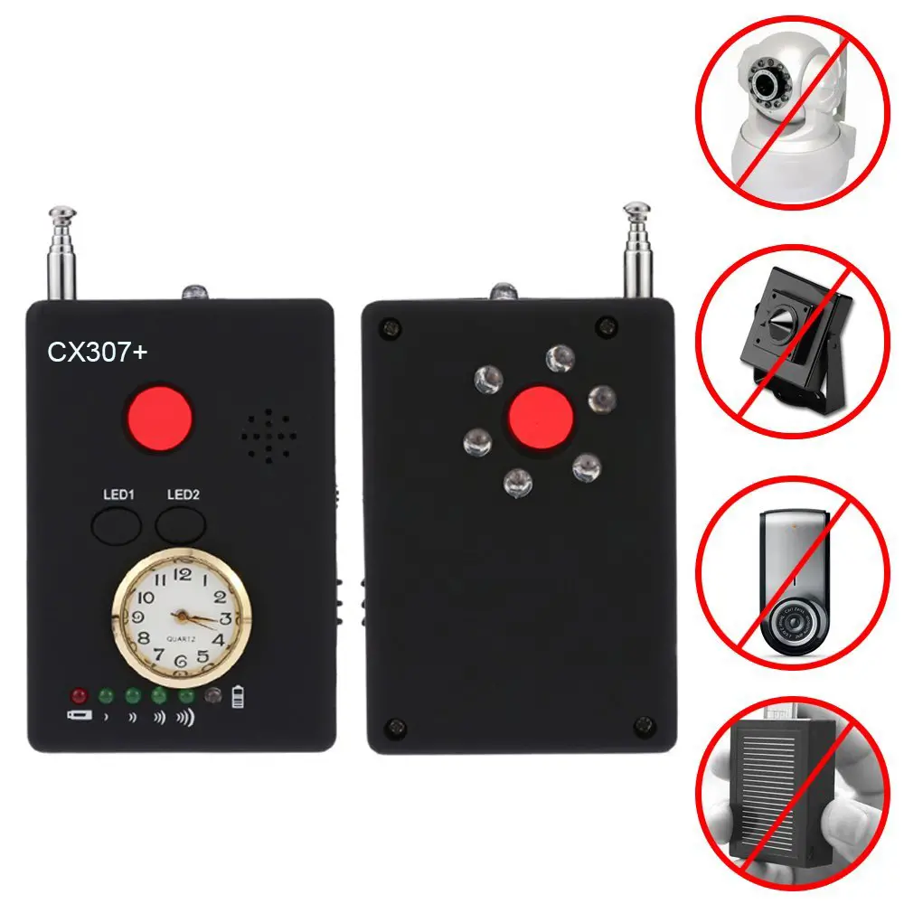 XANES CX307+ Full Range Wireless Signal Detector Bug RF Detector Camera Lens GSM Device Tracer Finder