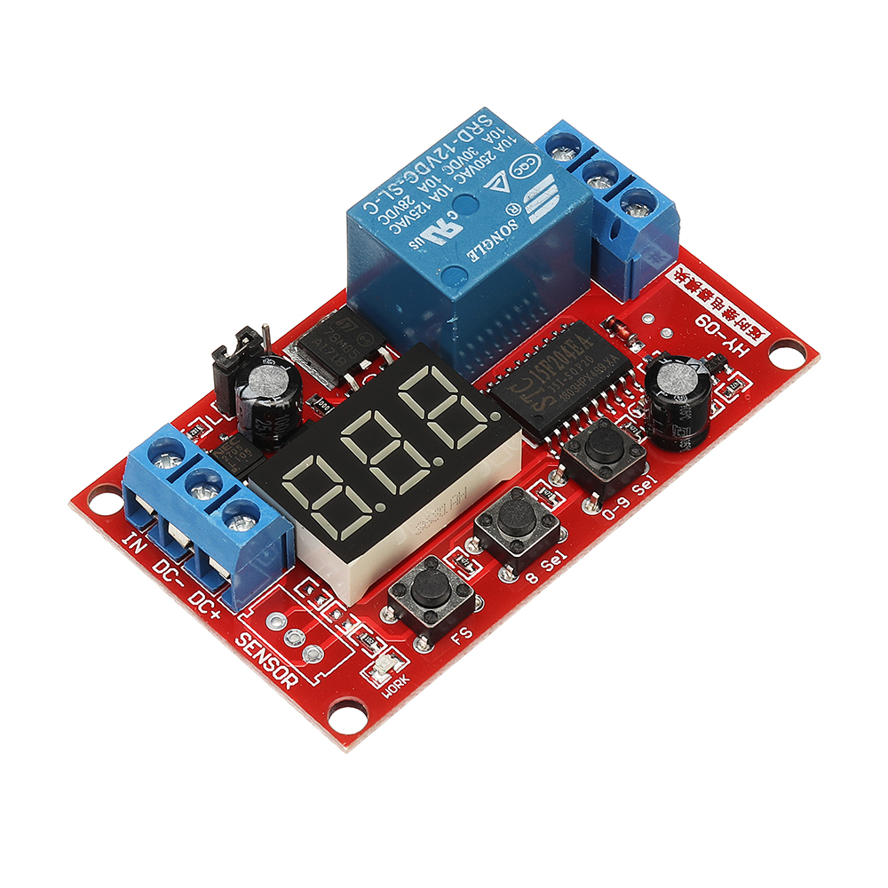

BESTEP 12V Relay Module Digital Display Delay Board High and Low Trigger Adjustable Cycle Multi-function For Auduino Smart Home