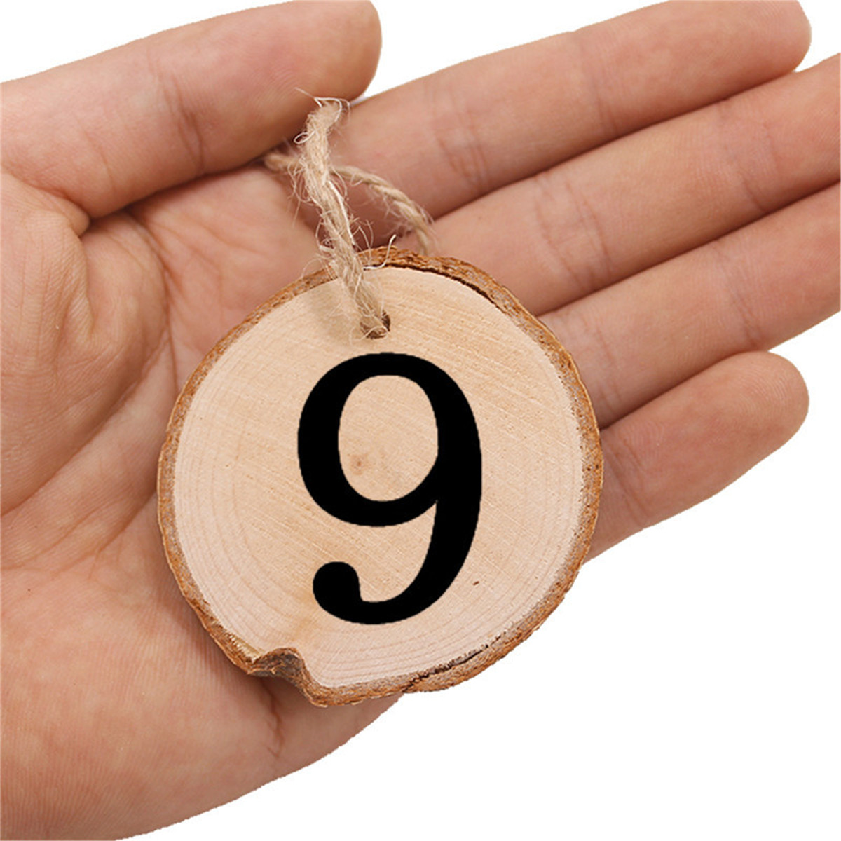 10Pcs/Lot Laser Engraving Wooden Number Hanging Table Cards Wedding Party Decor Reception Pendant 21