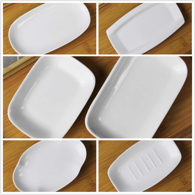

Hotel Pure White Керамический Столовый набор Посуда Creative Полотенце Блюдо для торта Пластина Прямоугольные закуски Маленькое блюдо Закусочное бл