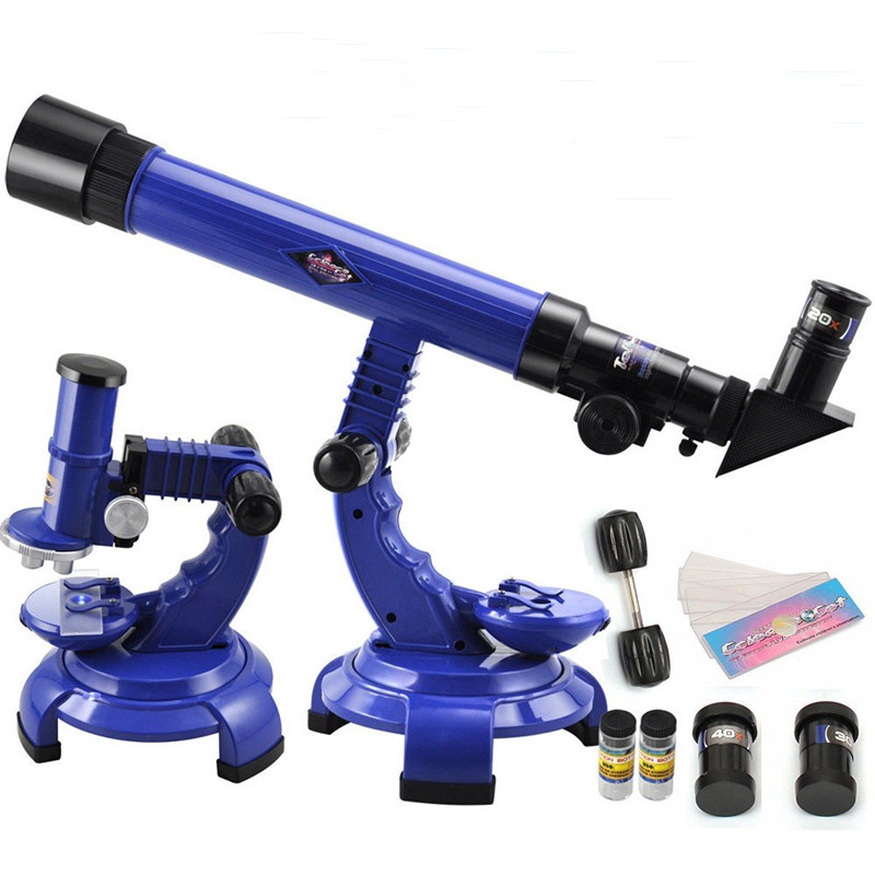 

Telescope Microscope Set Science Nature Educational Astronomy Learning Kids Toy