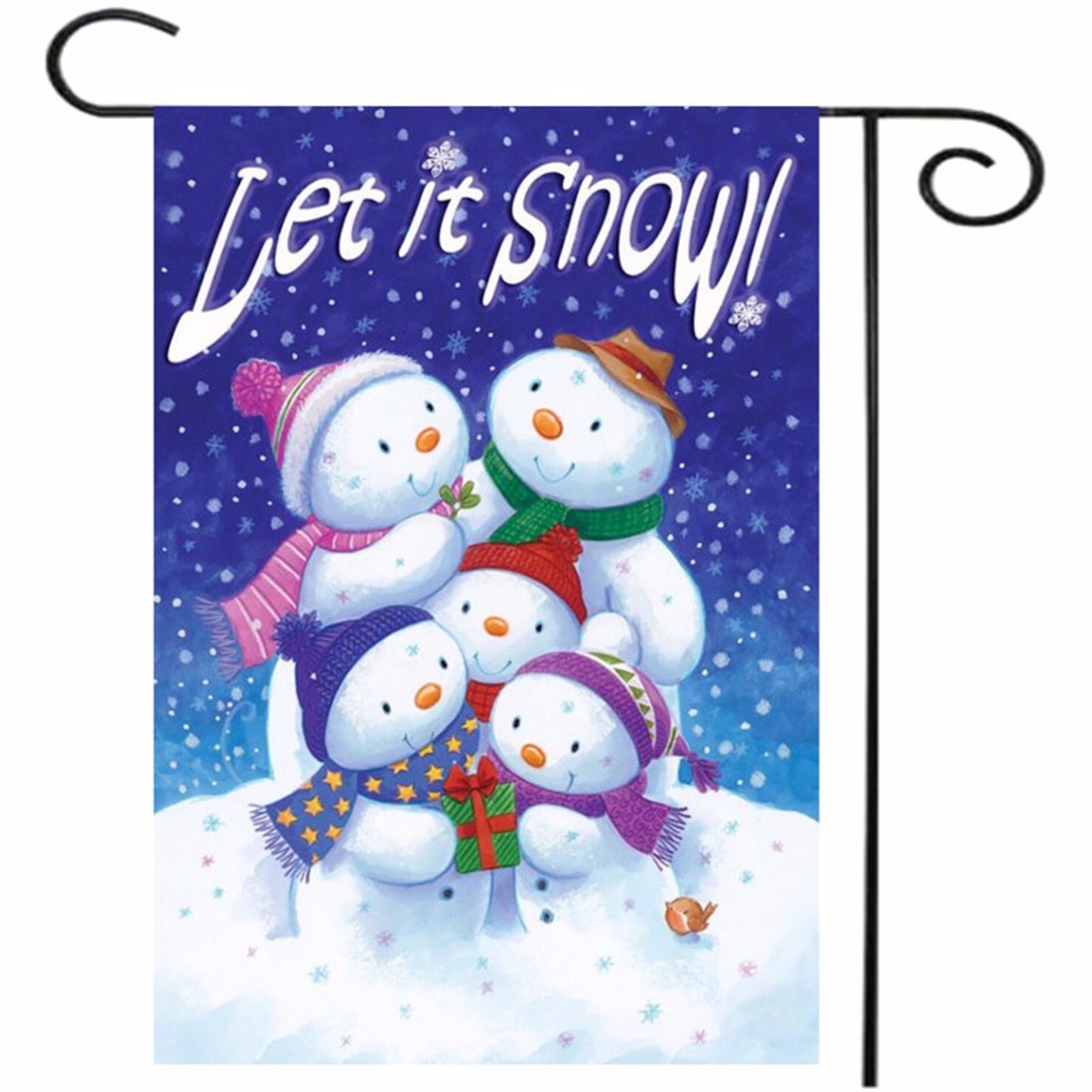 

12.5" x 18" Christmas Snow Winter Welcome House Garden Flag Yard Banner Decorations