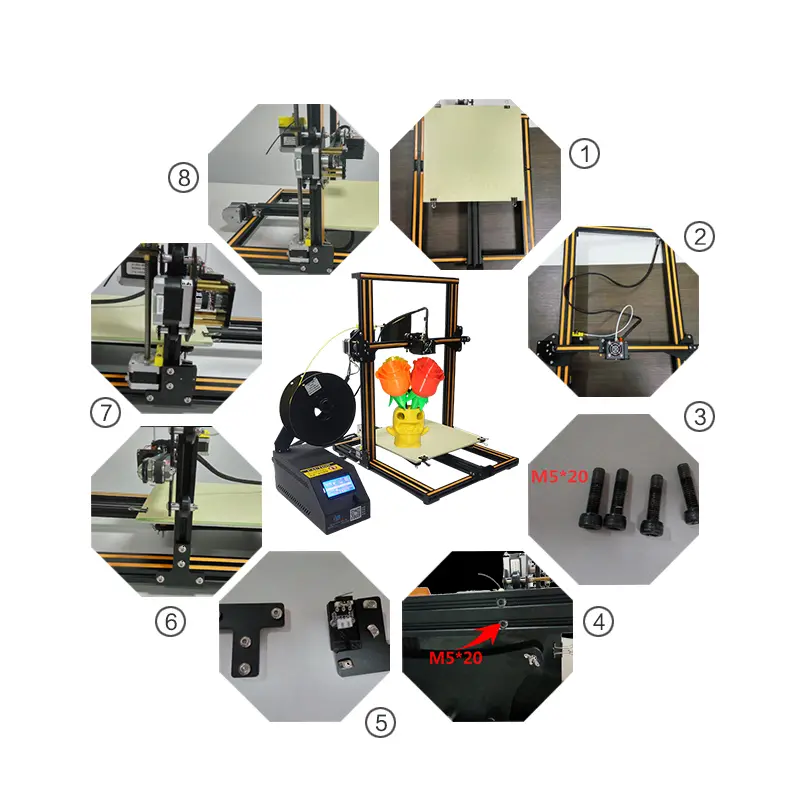 Creality 3D® CR-10 DIY 3D Kit d'Imprimante 300*300*400mm Imprimante de Taille 1.75mm 0.4mm Ajutage