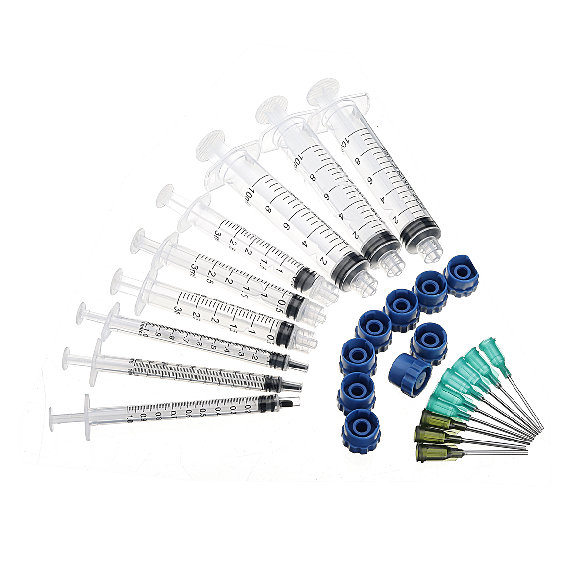 

27Pcs/Set Dispensing Needle Kits Blunt Tip Syringe Needles Cap for Refilling and Measuring Liquids Industrial Glue Applicator
