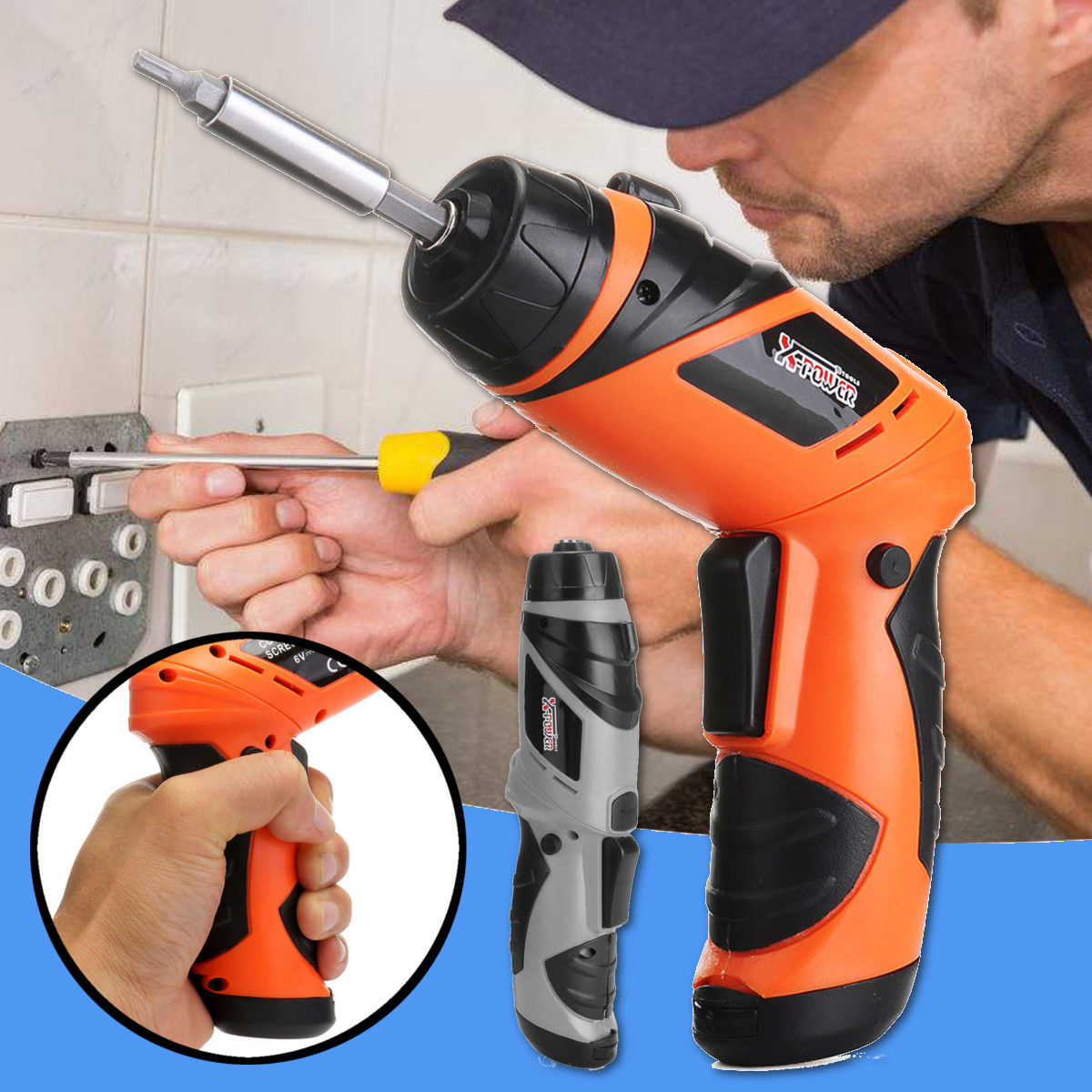 6V Foldable Electric Screwdriver Power Drill Battery Operated Cordless Screw Driver Tool 15