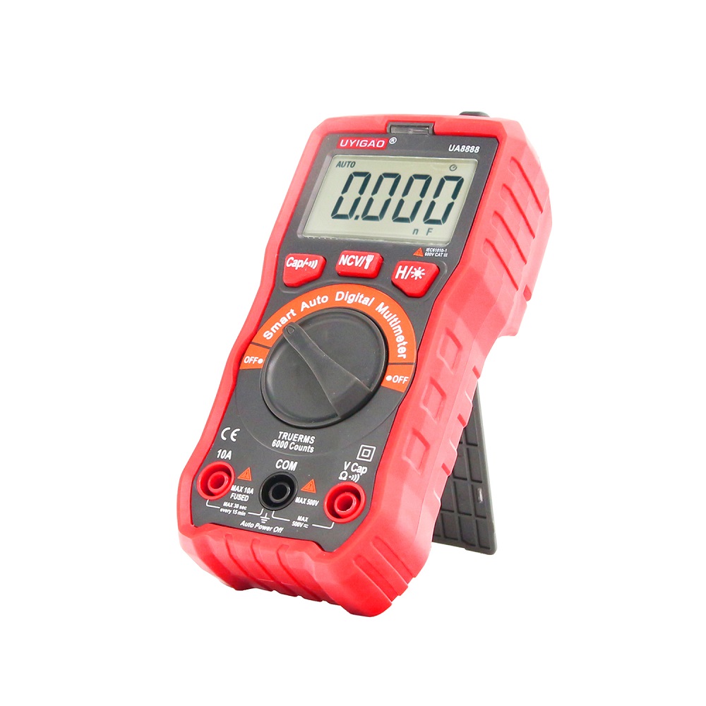UA8888 Red Backlight Display Automatic Digital Multimeter DC/AC Voltage Current Meter 