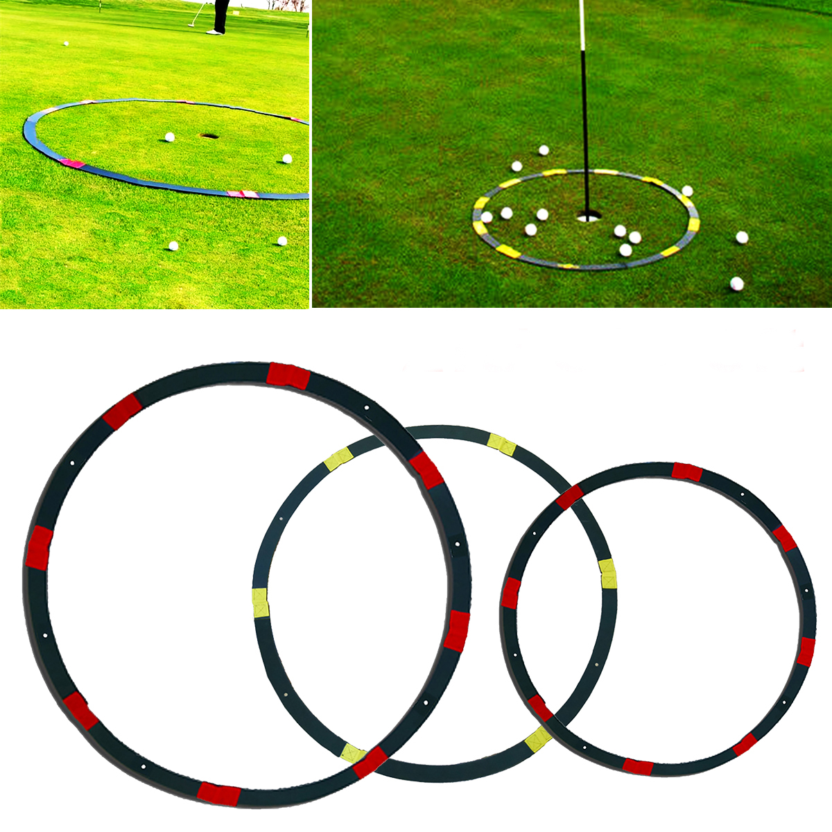 

2/3 / 6ft Портативный Eyeline Golf Target Circle Спорт Свинг Учебное пособие Практика Golf Инструмент Аксессуары