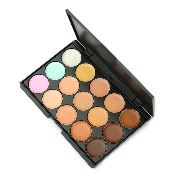 LuckyFine 15 Colors Professional Makeup Facial Concealer Palette Dark Shadow Beauty Cosmetic