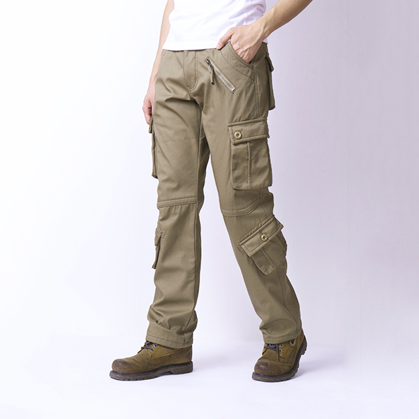 

Mens Loose Thick Warm Cargo Pants