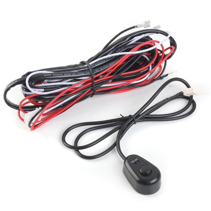 

12V 40A LED Work Fog Light Lamp Bar Wiring Harness Kit ON OFF Switch Relay US
