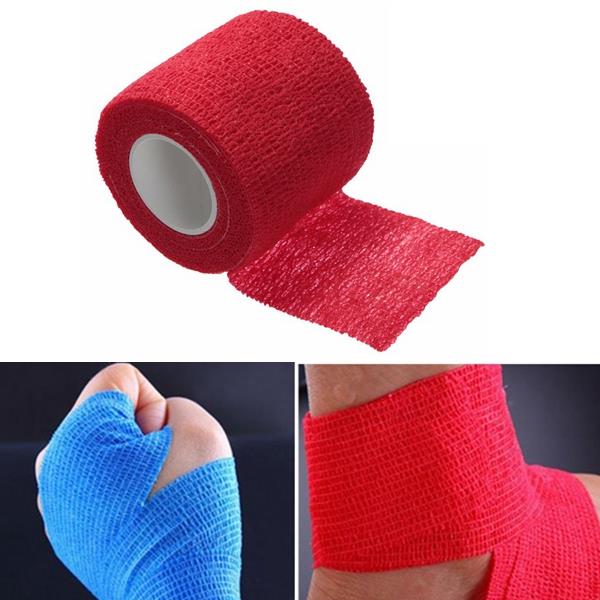 

2pcs красный нетканый клей эластичные поддерживающие повязки ленты пальца руки