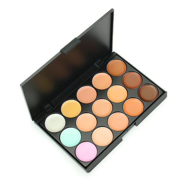 LuckyFine 15 Colors Professional Makeup Facial Concealer Palette Dark Shadow Beauty Cosmetic