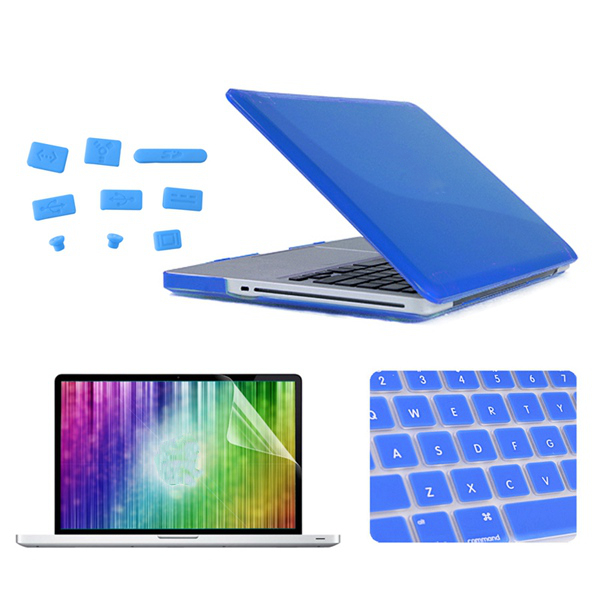

ENKAY Crystal Protective Shell Keyboard Cover Screen Film Anti Dust Plug Set For Macbook Pro 15.4"