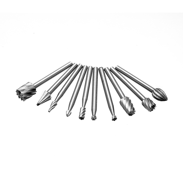 

10pcs 3mm Shank HSS Router Bit Rotary Burr File Set Milling Drill Cutter for Woodworking