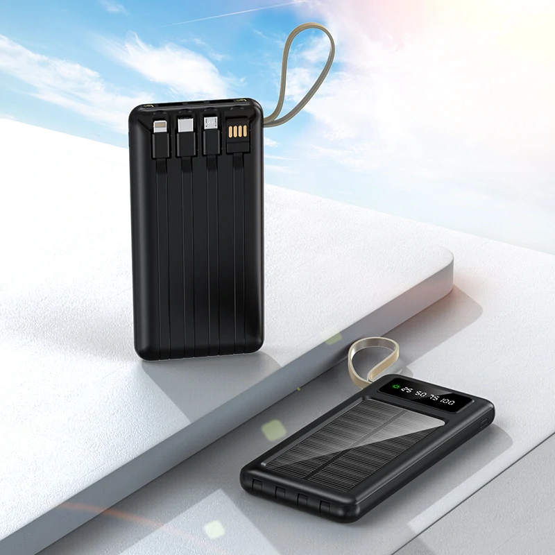 Find IPReeÂ 20000mAh Solar Power Bank with Four Lines 2 1A Fast Charging LED Lights Lighting Ultra Thin Portable Outdoor Camping Travel Mobile Power for Sale on Gipsybee.com