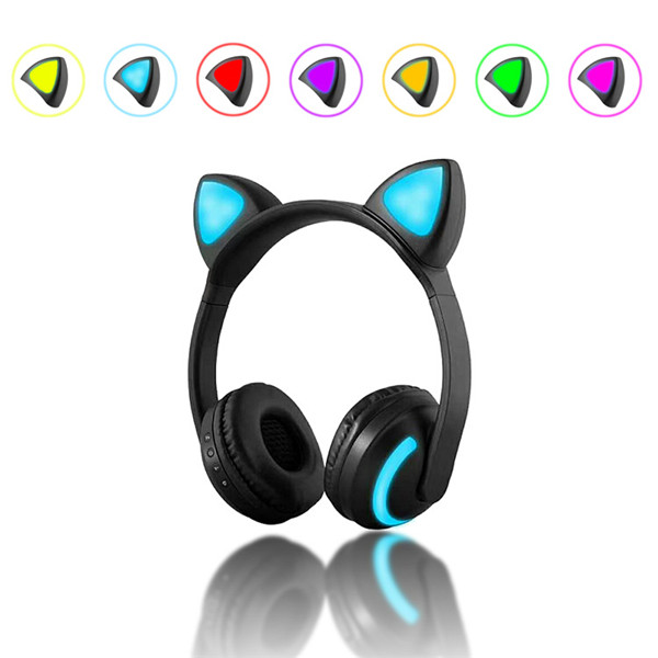 

Bluetooth Кот Уши Светодиодный Гарнитура для наушников Ушиphones 7 цветов для планшетного сотового телефона