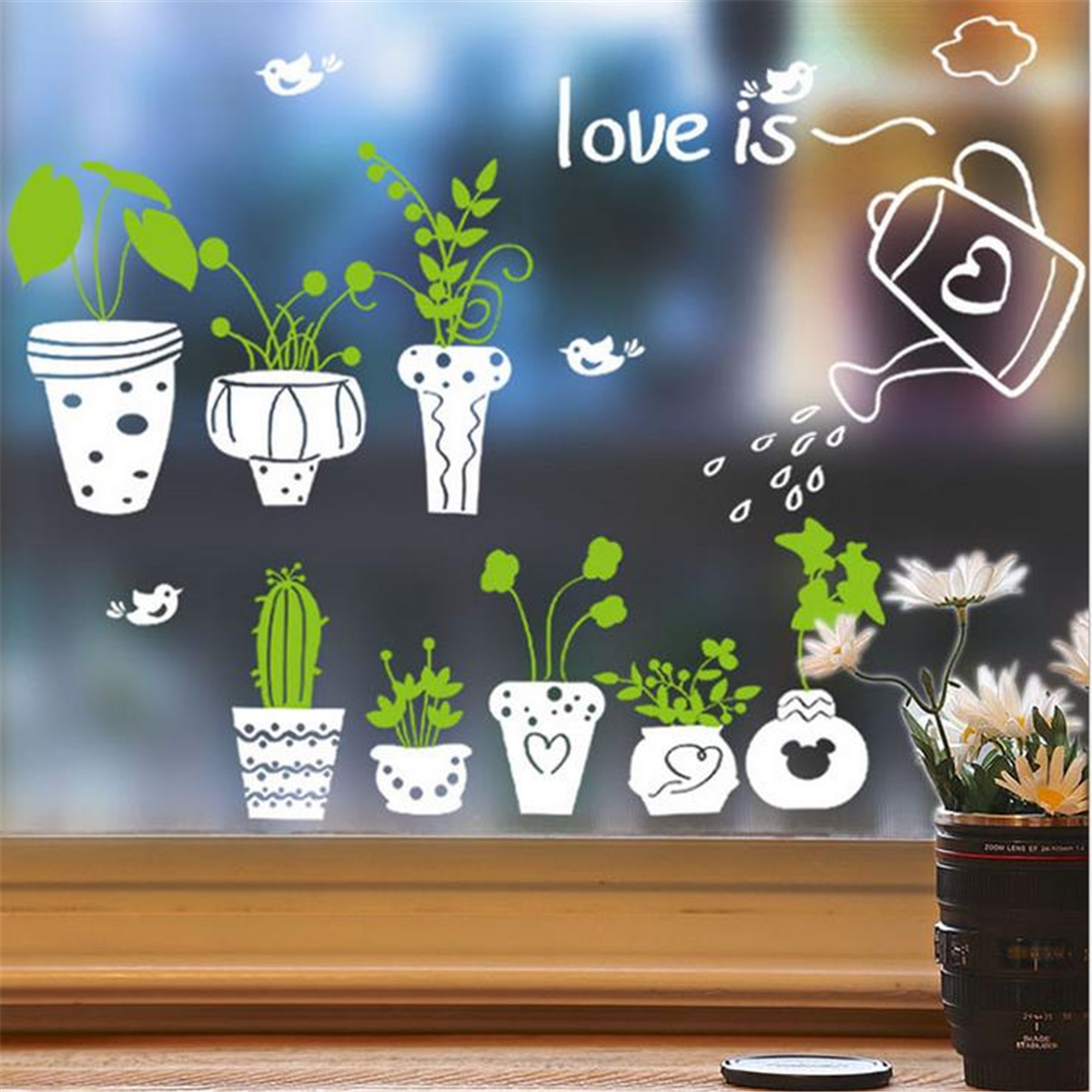 Wall Sticker Live Love Lake Wall Decal Vinyl Sticker Tattoo For Windows Glass Wall with Size and Color Options