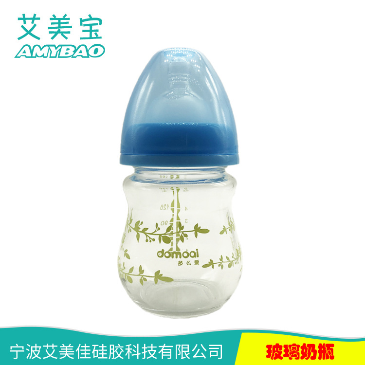 

Manufacturers wholesale baby bottle food grade glass baby bottle nipple anti-flatulence wide caliber
