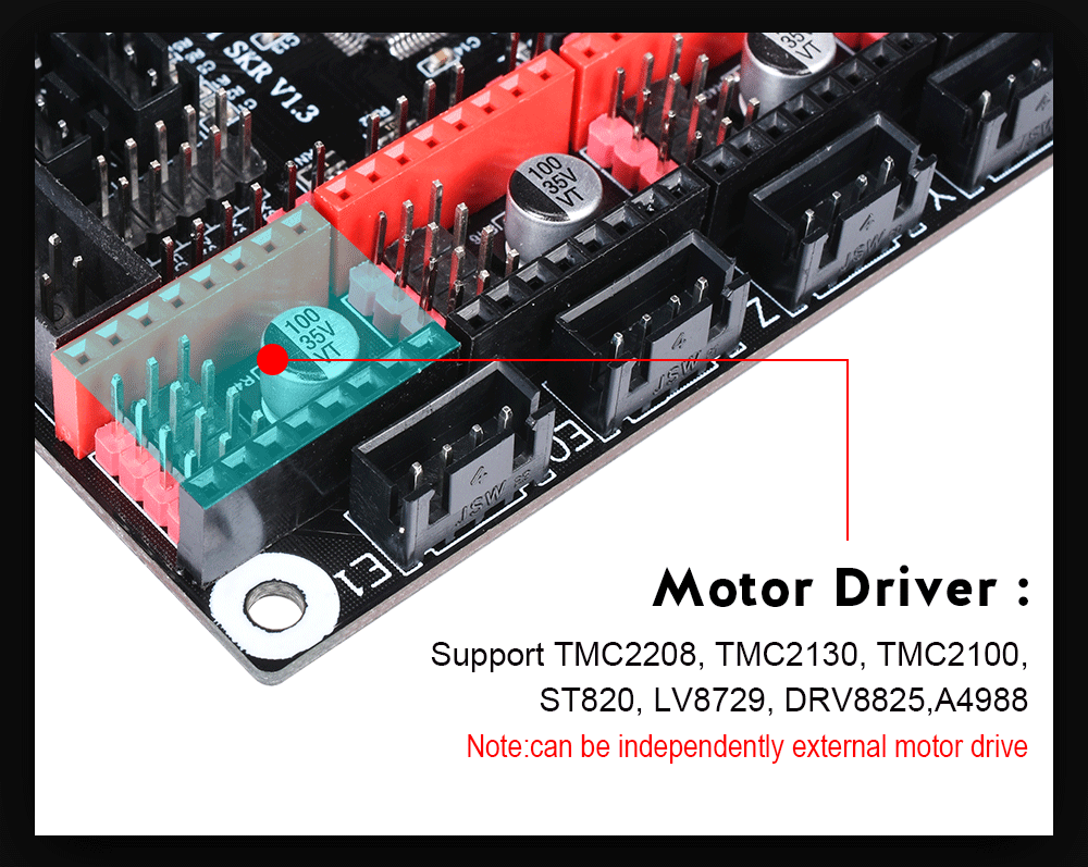 Pre-sale,Limited Quantity BIQU DIRECT SKR V1.3 32bit 3D Printer Control Board with CE Smoothieboard&Marlin Open Source Compatible with Ramps1.5/1.6 Support A4988/8825/TMC2208/TMC2100 Drivers