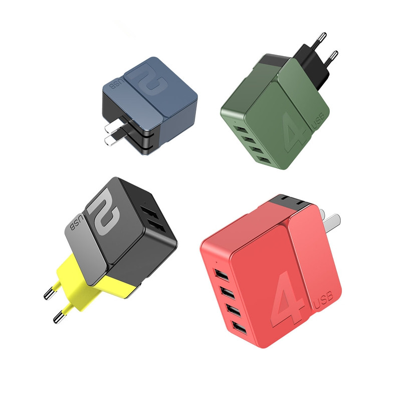 

ROCK EU Plug 2.4A Быстрая зарядка Двойной USB-порт Сетевое зарядное устройство для дома для iPhone X XS Oneplus 7 HUAWEI P30 XIAOMI MI9 S10 S10+