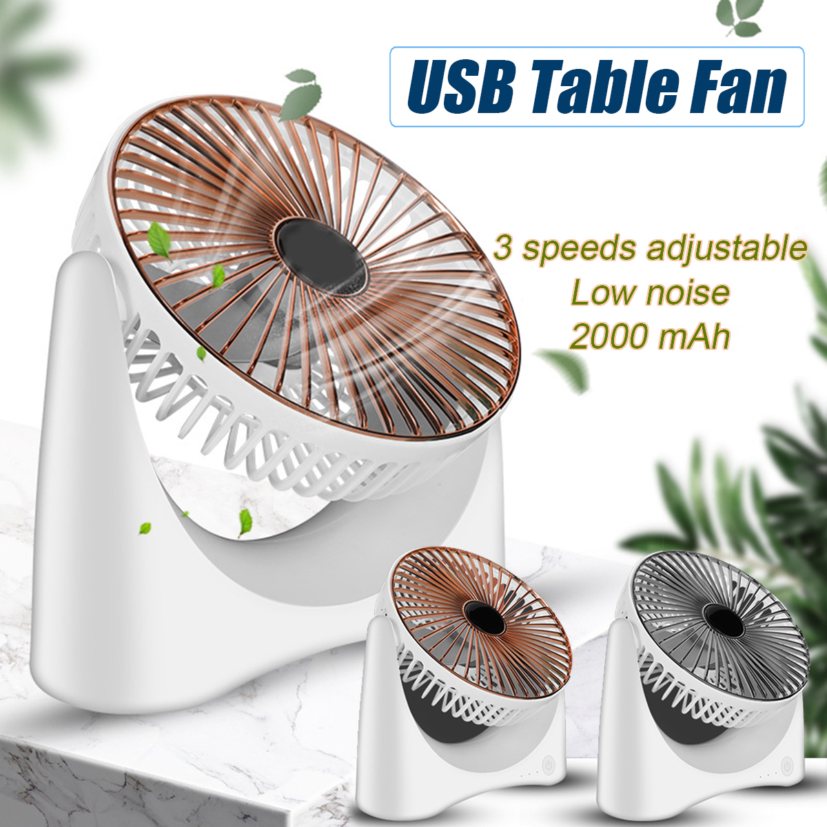 

KCASA 210 Rotation Air Circulation Fan Mute Desktop Fans USB
