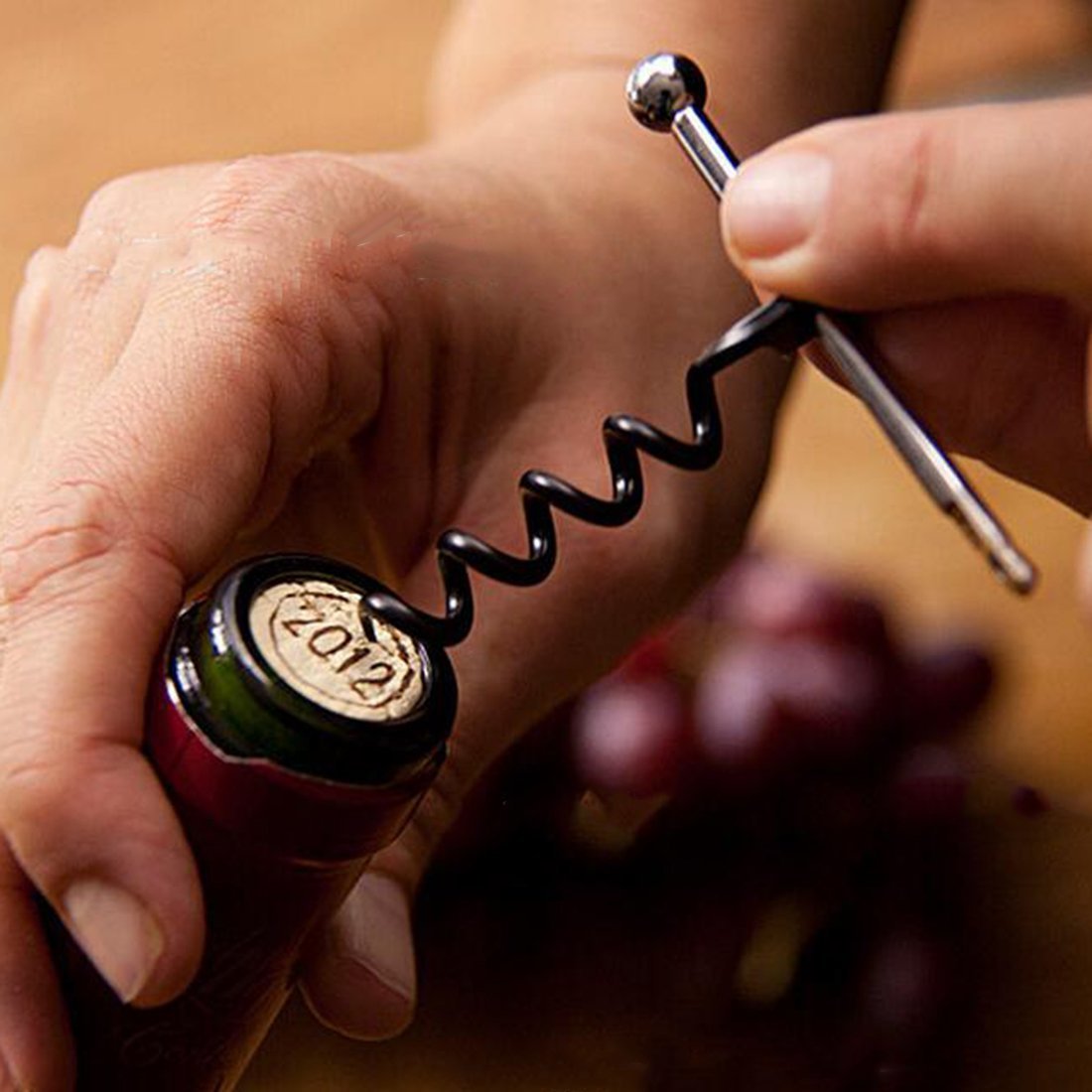 

KCASA KC-WC013 Multi-function Mini Outdoor Stainless Steel Red Wine Bottle Corkscrew Opener Keychain